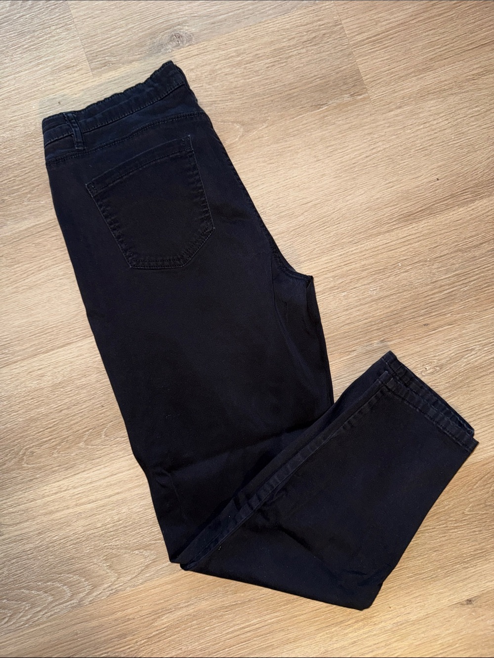 BUFFALO DAVID BITTON Black Mid Rise Stretch Skinny Ankle Grazer Long Pants